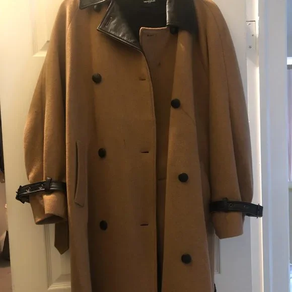 The Kooples Wool Trench Coat with Leather Detailing (NWT) - Picture 4 of 5